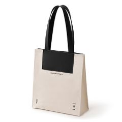 キャンバスレザートート - CANVAS LEATHER TOTE BLACK
