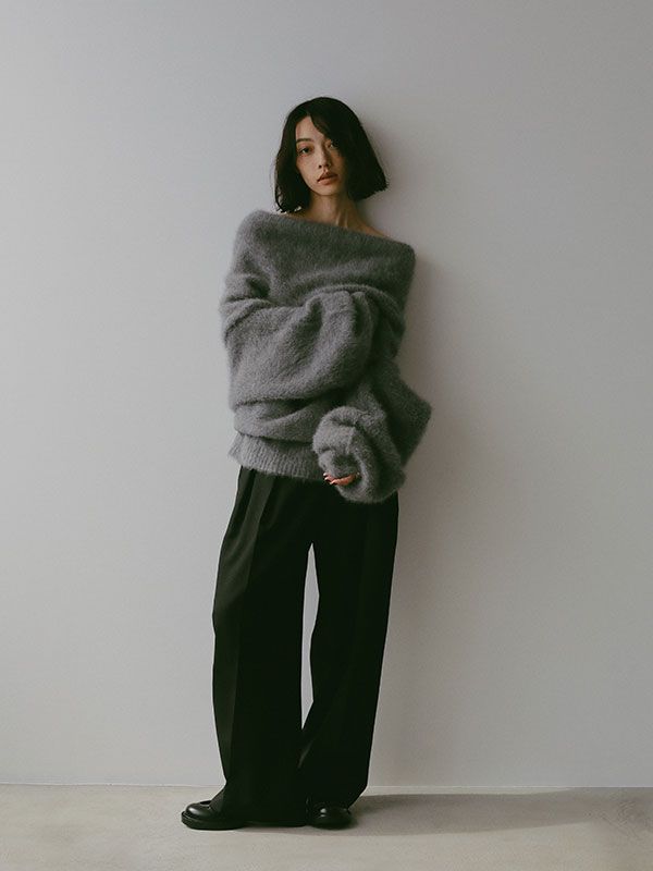 ETRE TOKYO - 2WAYルーズネックニットプルオーバー - WHITE
