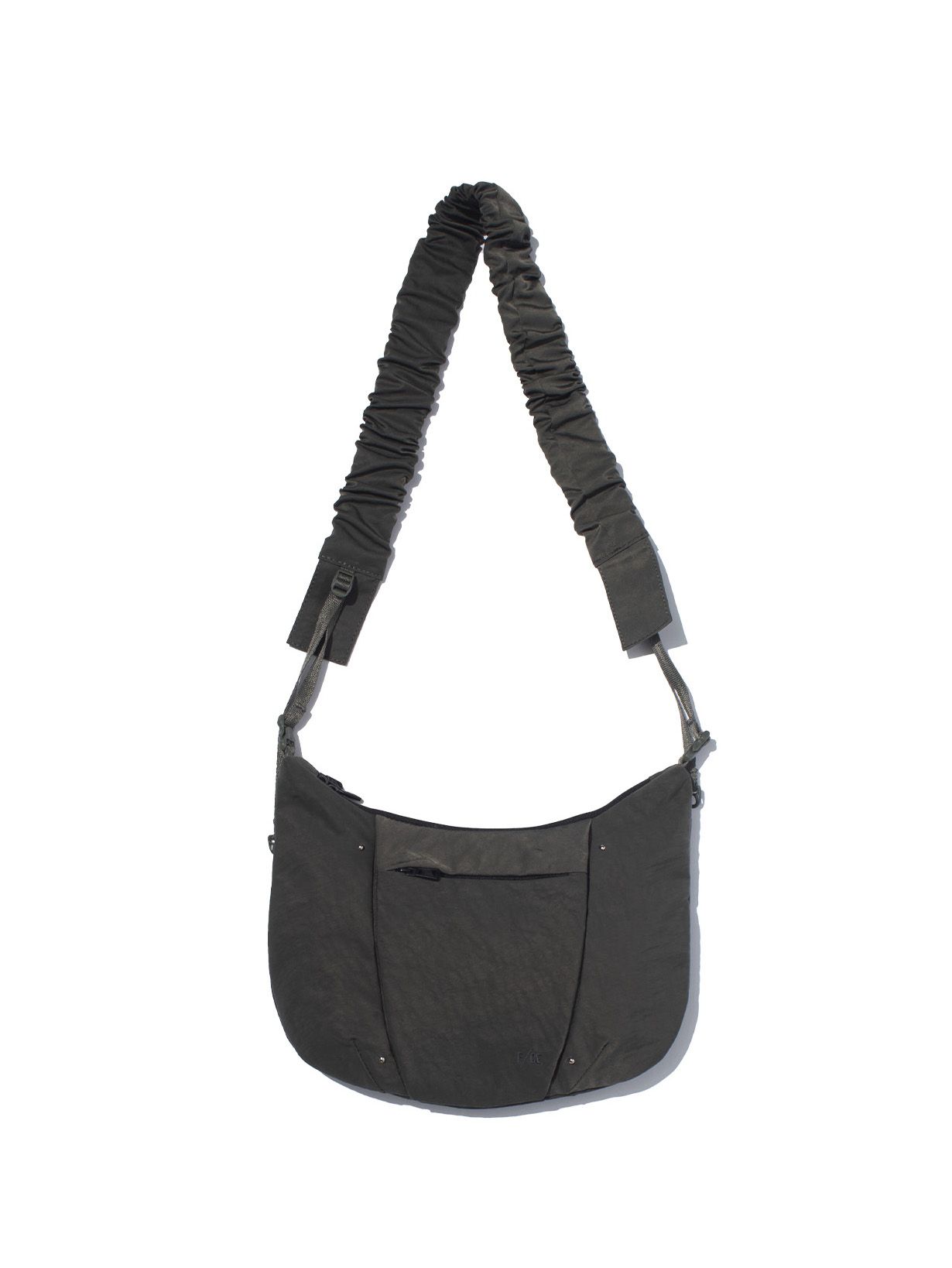 テクスチャード ツイル ポーチバッグ  / TEXTURED TWILL POUCH （Charcoal)