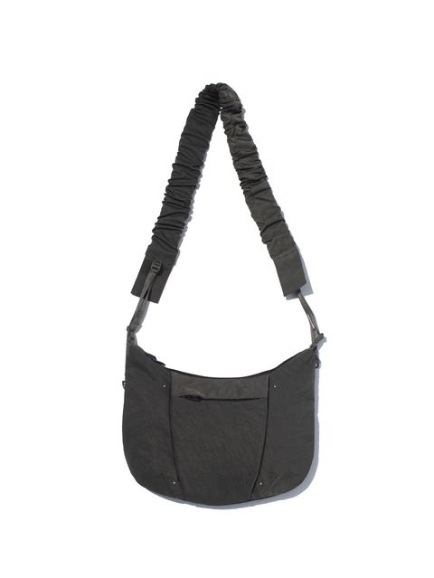 テクスチャード ツイル ポーチバッグ  / TEXTURED TWILL POUCH （Charcoal)