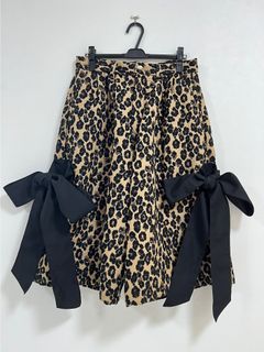 RIBBON SHORT PANTS LEOPARD MOLE JACQUARD - LEOPARD