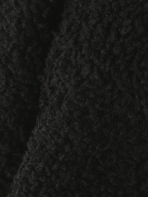 ニットブルゾン - "KNIT BLOUSON - Alpaca/Wool -" BLACK