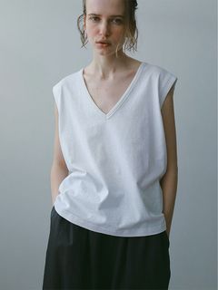 ヘンプコットンスリーブレスプルオーバー - WHITE