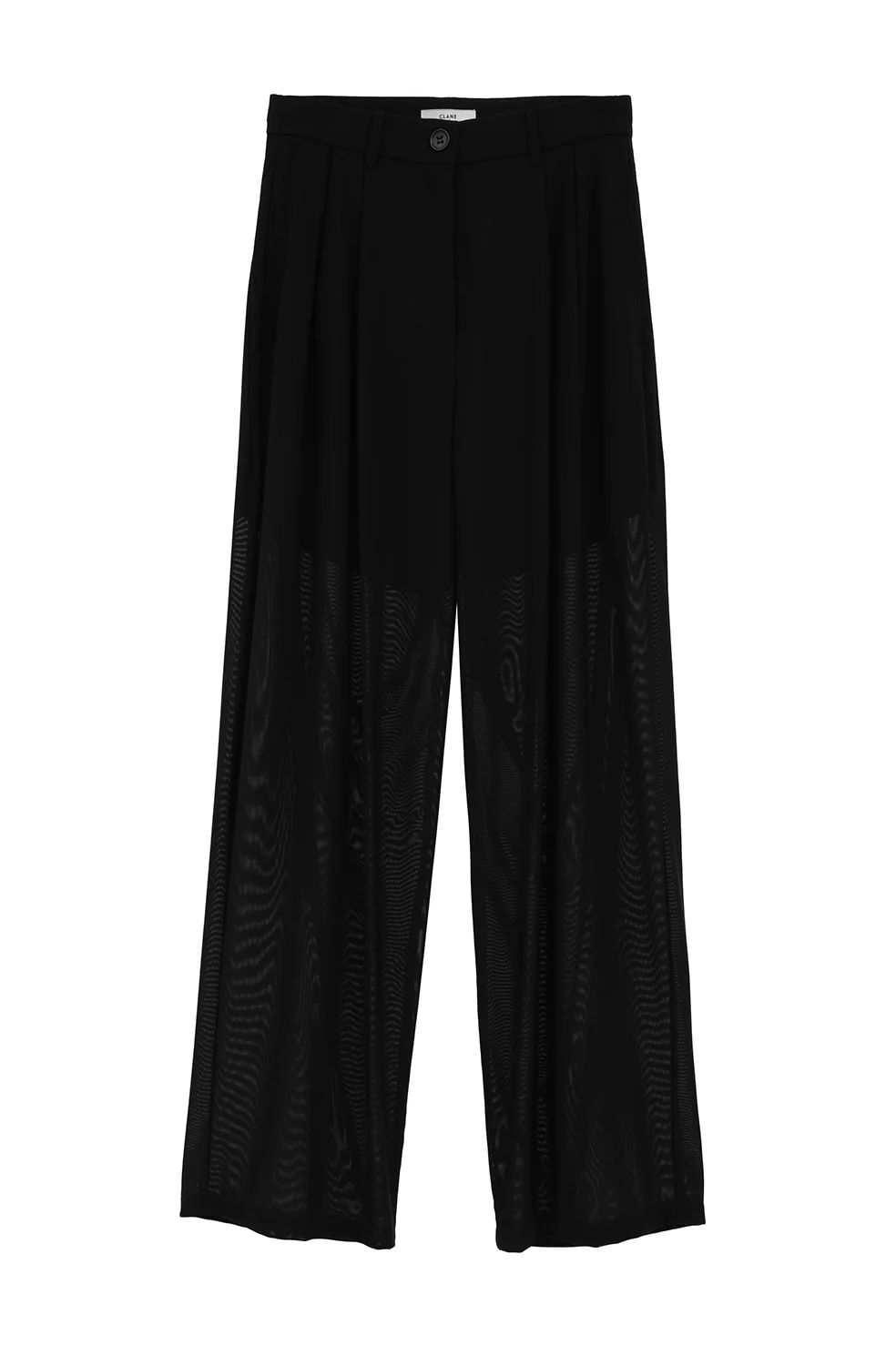 シアータックパンツ - SHEER TUCK PANTS BLACK
