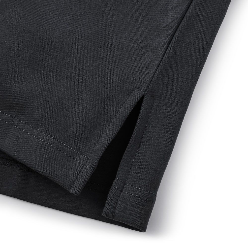 ロングスリーブ刺繍カットソー - LONG SLEEVE EMBROIDERY TEE - charcoal Gray