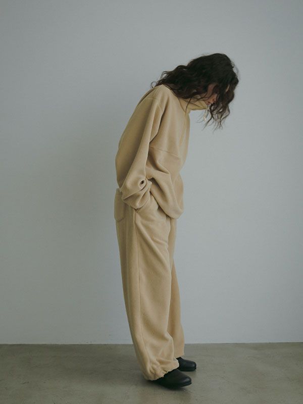 ドロストヘムエコフリースハーフジッププルオーバー - BEIGE