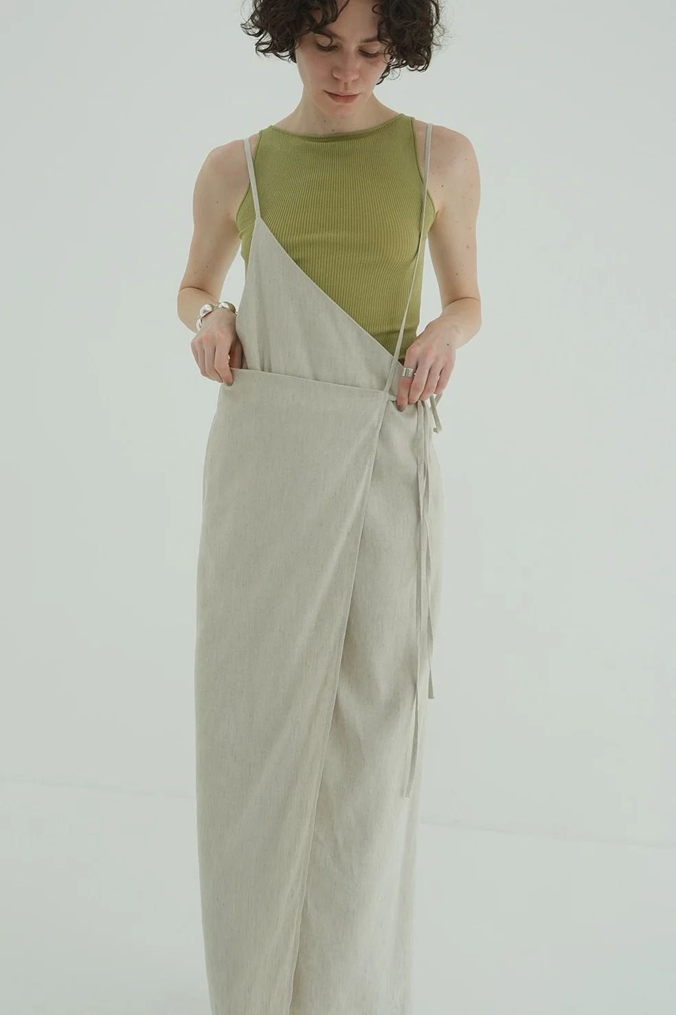 ドレープキャミスカート - DRAPE WRAP CAMI SKIRT - IVORY