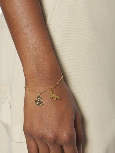 Maison Kitsuné x Hanoia LUNAR YEAR - チャーム付きチェーン ブレスレット
