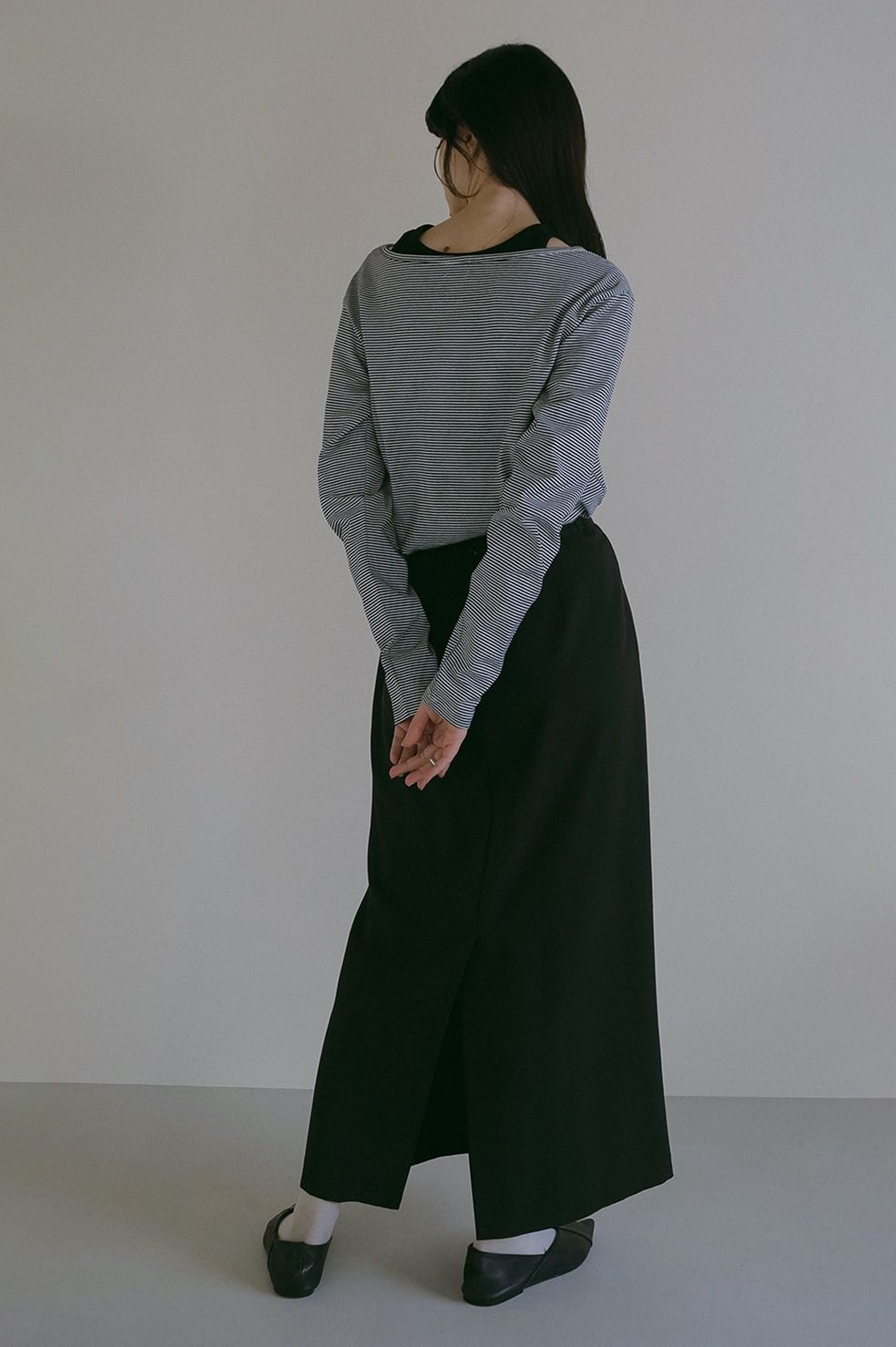 レイヤードカットソー  -   LAYER BORDER CUT TOPS