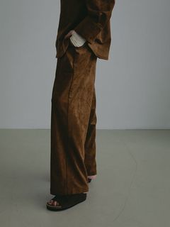 フェイクスウェードリラクシーパンツ (CAMEL)