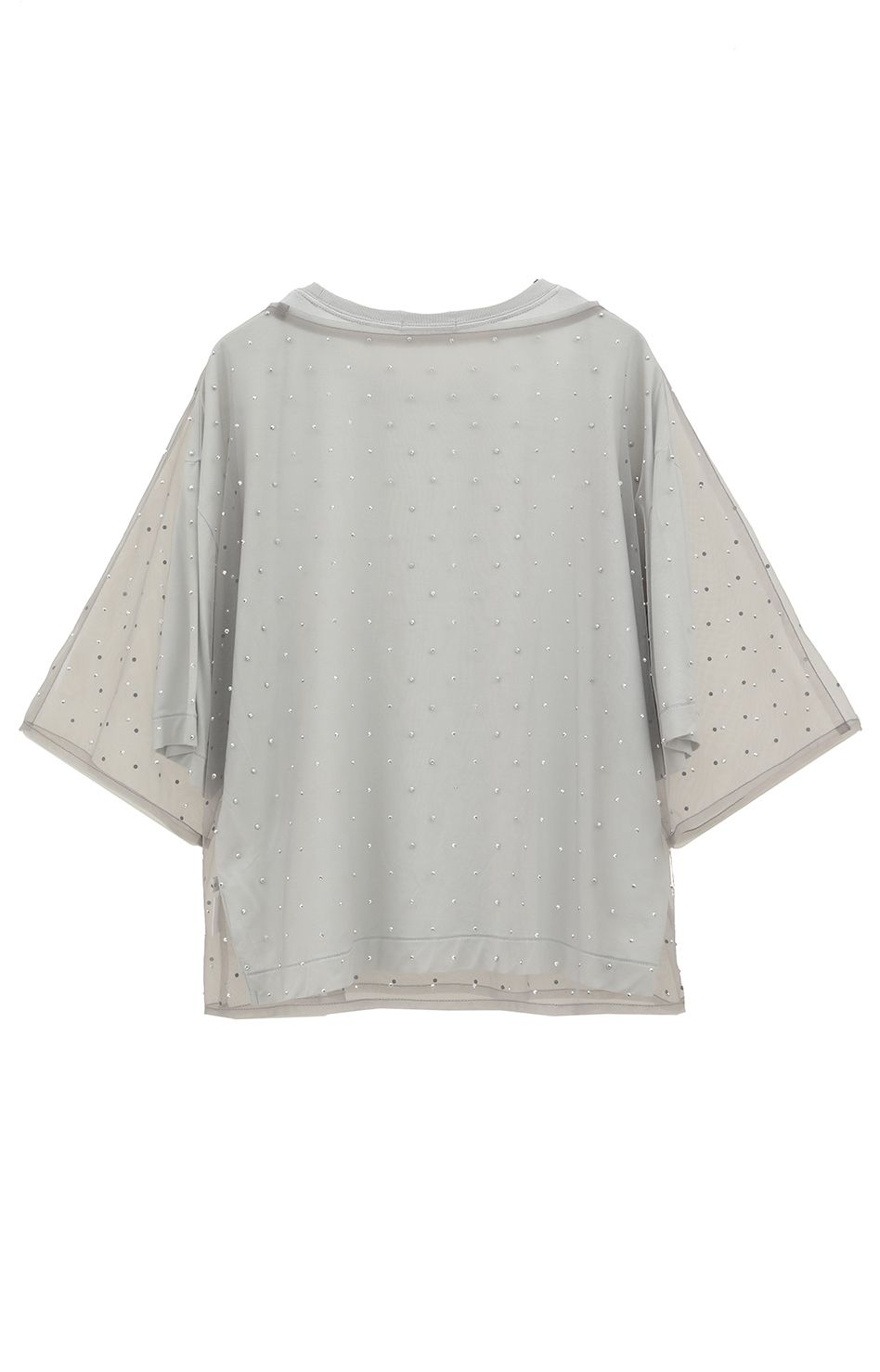 CLANE - ラインストーンシアートップス - RHINESTONE SHEER TOPS