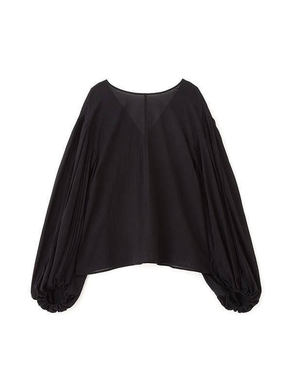 ボリュームスリーブ2wayトップス (BLACK)