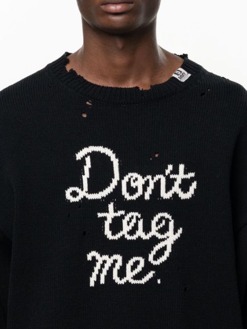 ドント タグ ミー ジャカード ニット セーター - Don't Tag Me Jacquard Knit Sweater (BLACK)