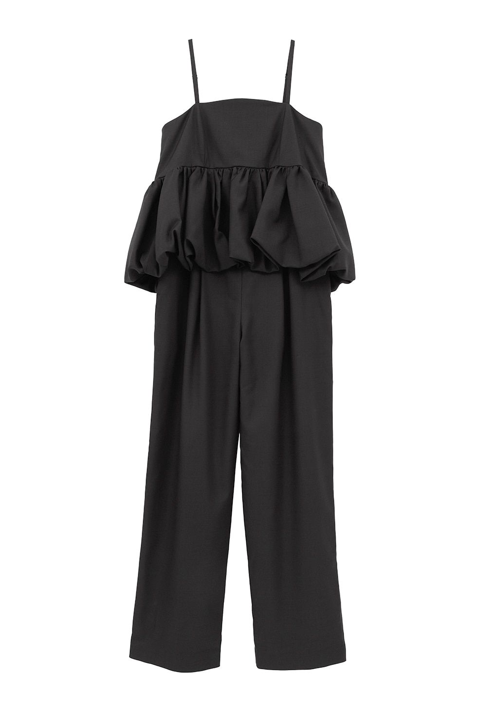 オールインワン -  PEPLUM LAYERED ALL IN ONE (BLACK)