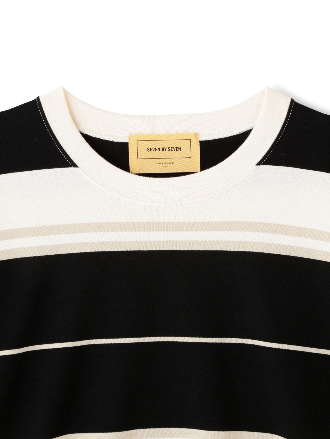 SEVEN BY SEVEN / BORDER TEE L/S - BLACK