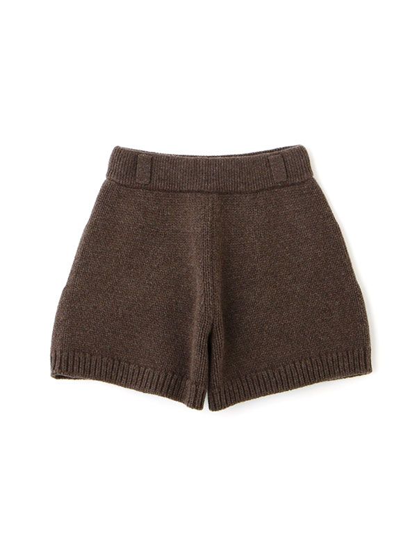 ローゲージニットショートパンツ (BROWN)