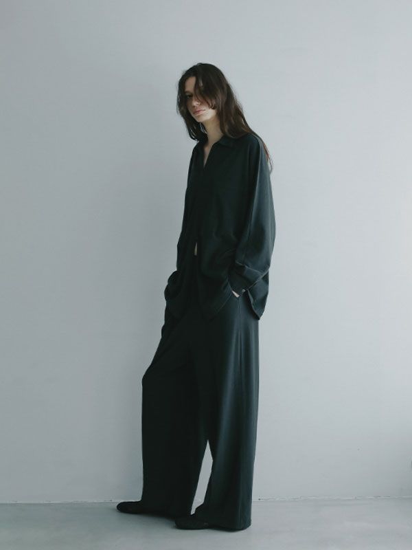 フロントファスナーカットシャツ -  CHARCOAL