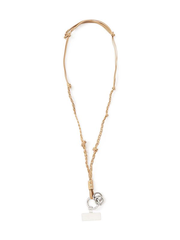 レザーコードロングマルチストラップ (BEIGE)