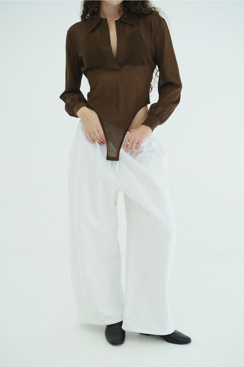 スキッパー ニット ボディスーツ - SKIPPER KNIT BODYSUITS (BROWN)
