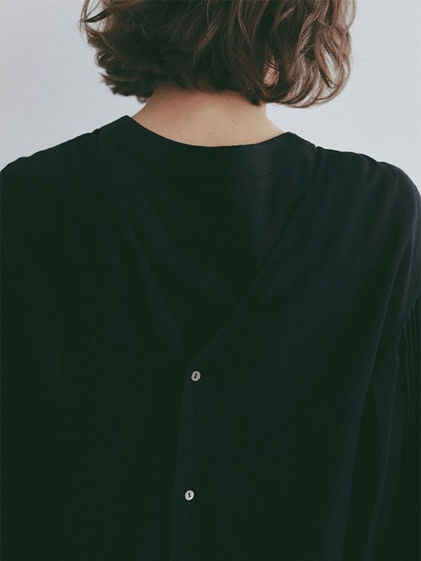 ボリュームスリーブ2wayトップス (BLACK)