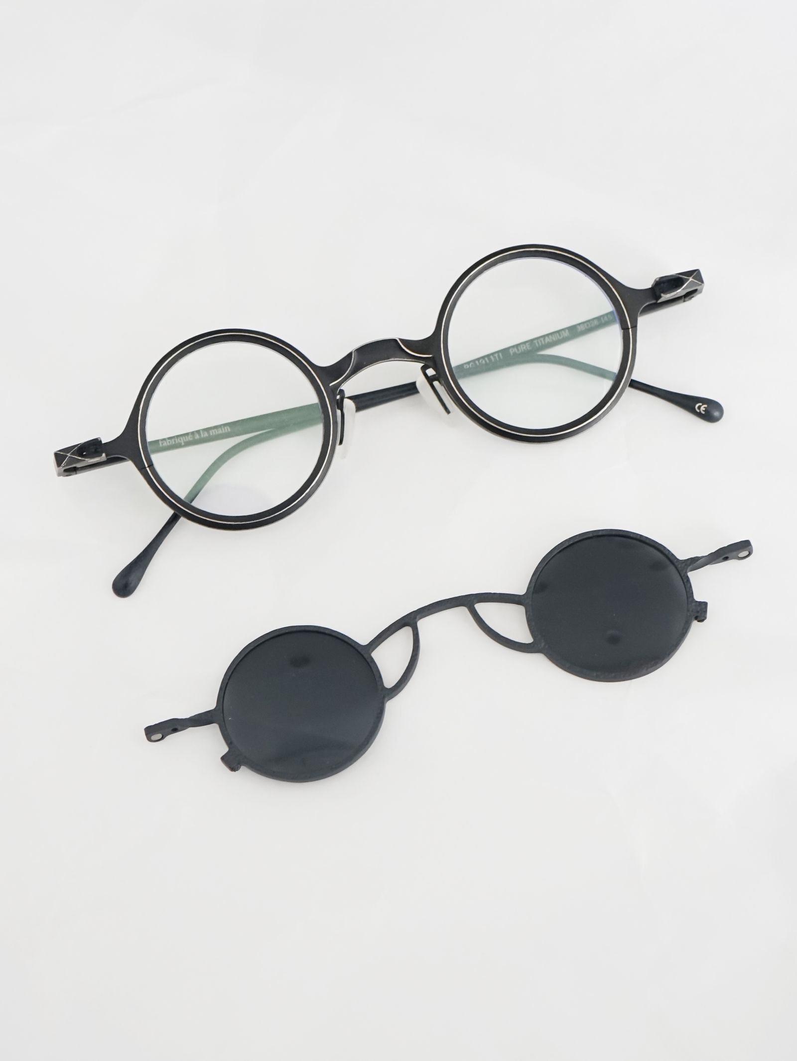 ZIGGY CHEN / ジギーチェン コラボ サングラス / 眼鏡  "madscientist" 1911TI VINTAGE BLACK + D/GREY / CLEAR + D.GREY LENS / MATTE