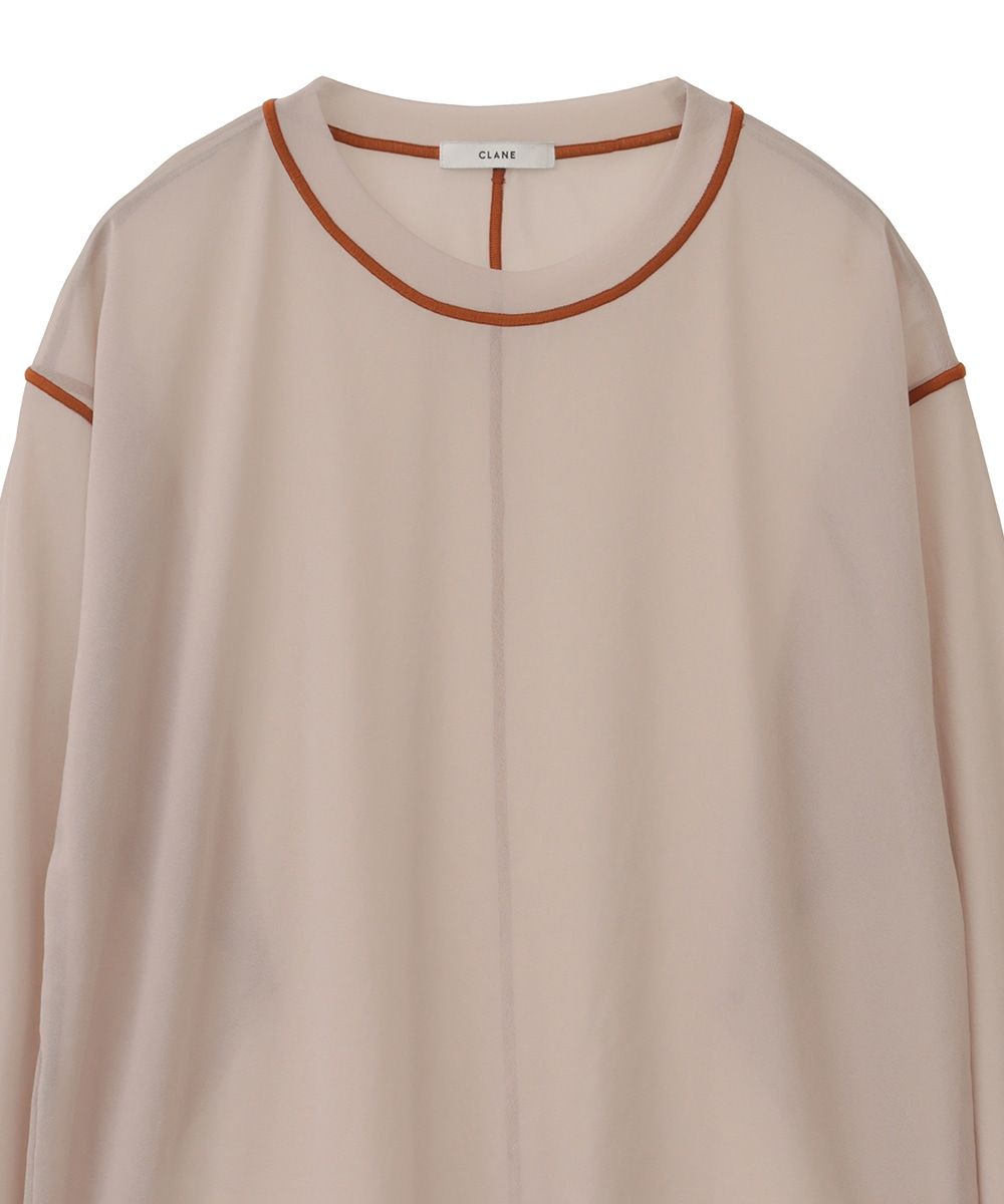 CLANE - ロングスリーブカットソー - LINE SHEER L/S - IVORY