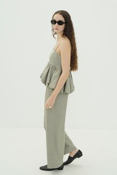 オールインワン -  PEPLUM LAYERED ALL IN ONE (GRAY)