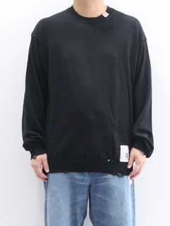 デストロイ ニット プルオーバー - DISTRESSED KNIT PO