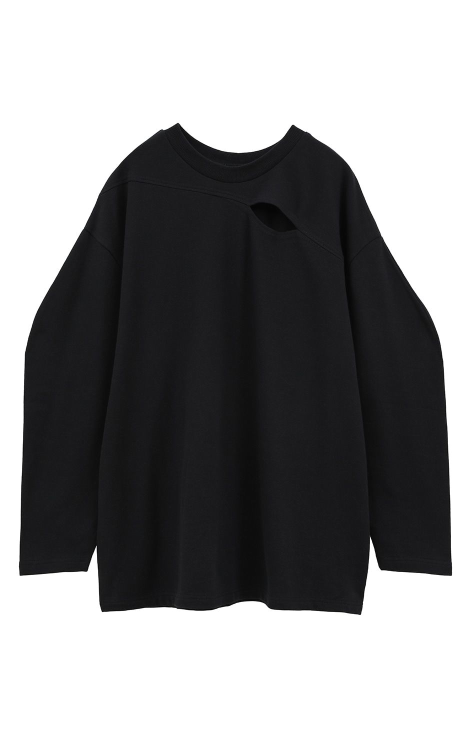 MANOF - SLIT LONG TEE BLACK - スリット ロングスリーブ