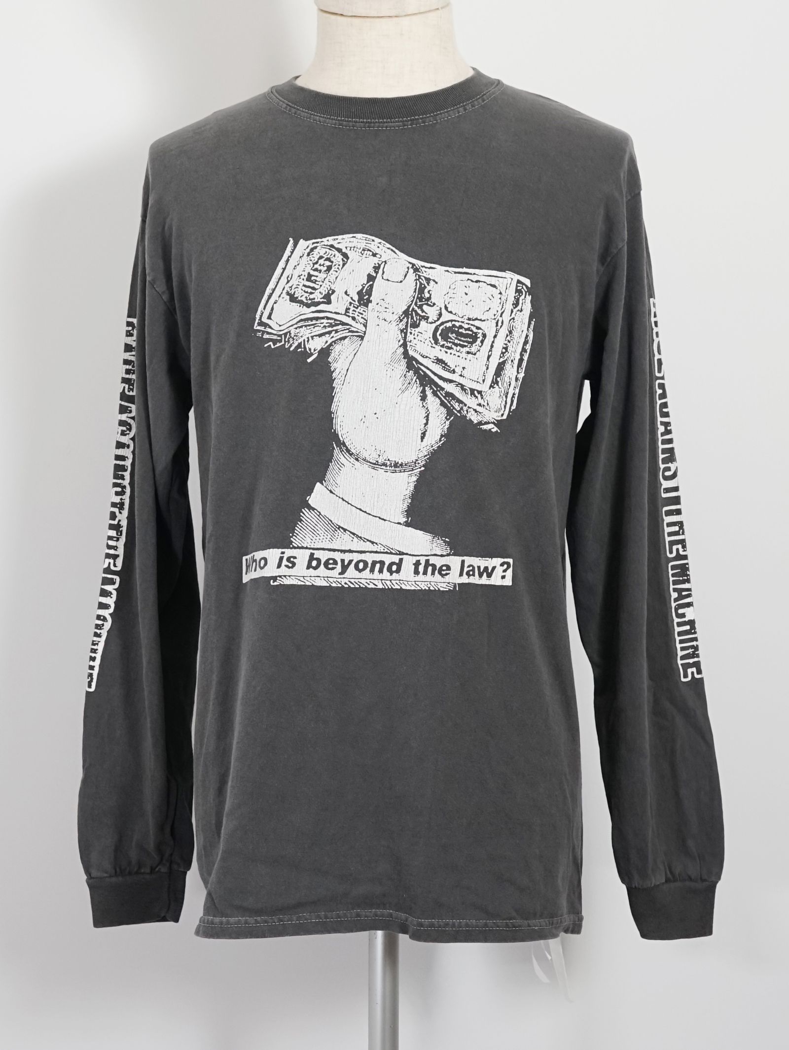 RATMコラボ プリントTシャツ ロンT  - RATM BEYON THE LAW TEE  - BLACK