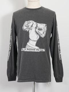 RATMコラボ プリントTシャツ ロンT  - RATM BEYON THE LAW TEE  - BLACK
