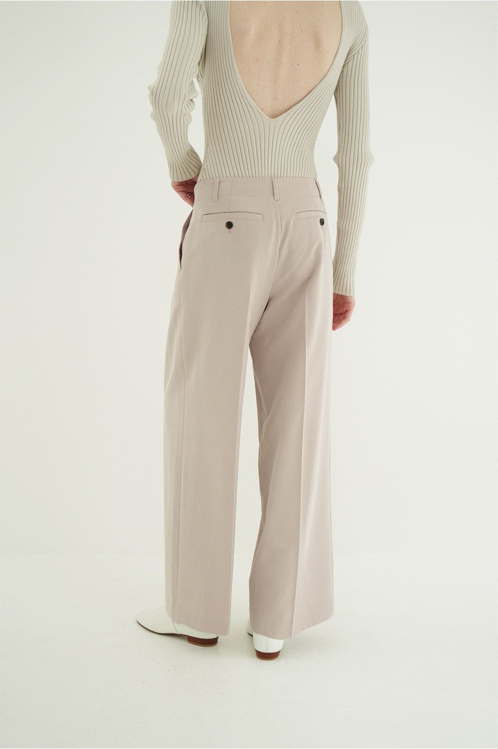 ローウエストタックルーズスラックス -  LOW WAIST TUCKED LOOSE SLACKS(PURPLE)
