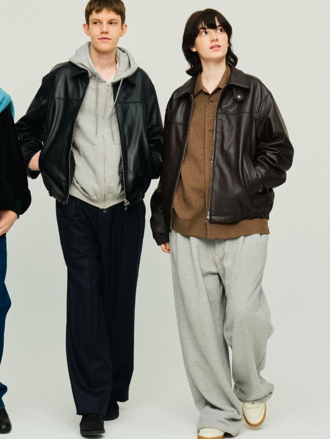 【26-27AW】 レザードリズラーブルゾン - LEATHER JACEKT （BLACK)