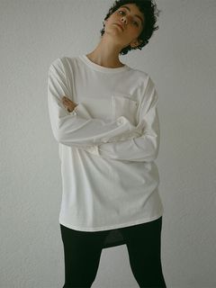 カフスデザインカットトップス - WHITE