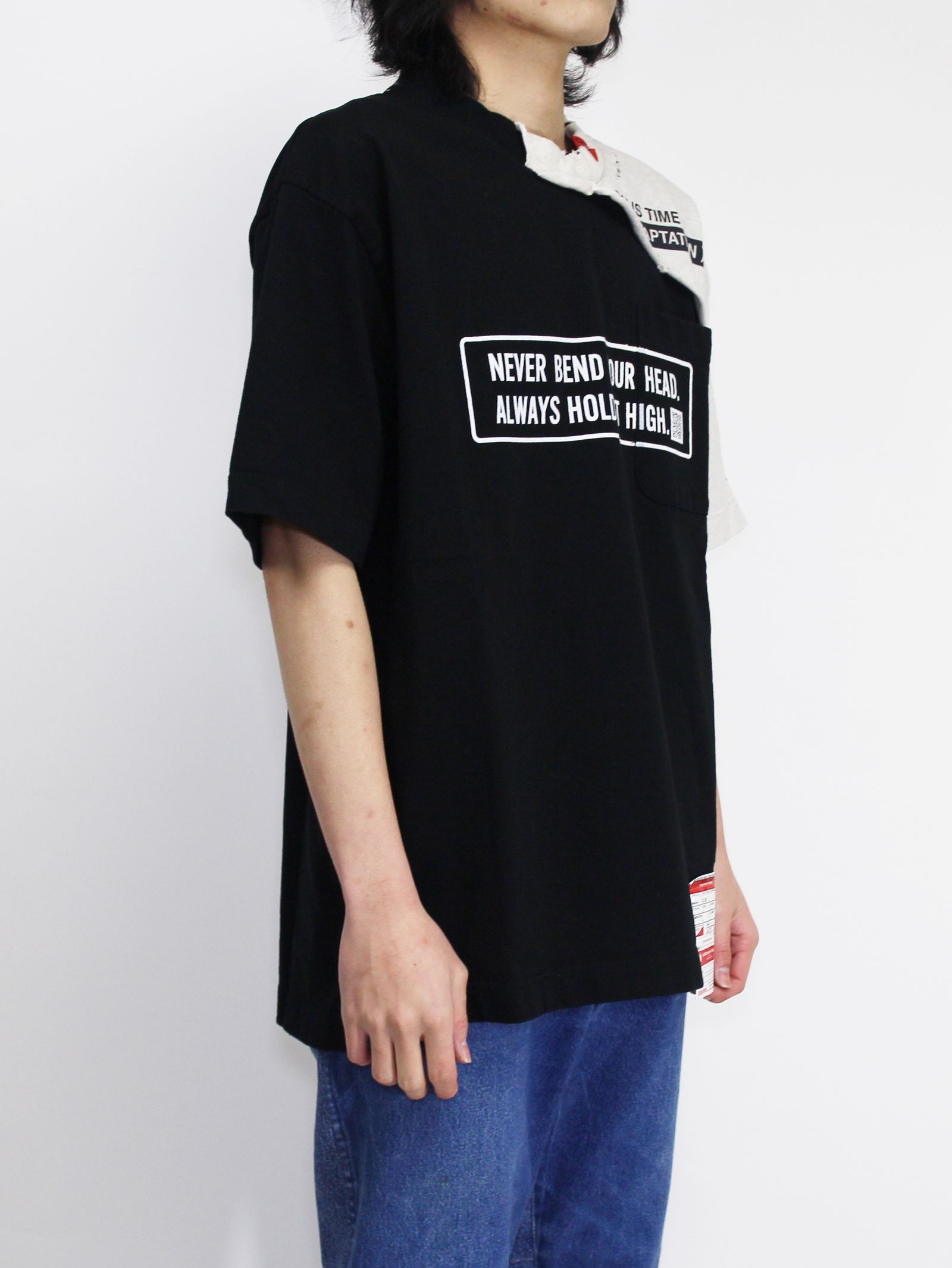 レイヤードティーシャツ - layerd T-shirt BLACK