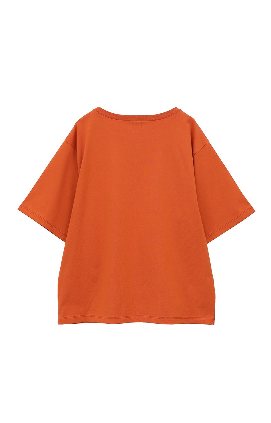 スリットネックトップス - SLIT NECK CUT TOPS - ORANGE