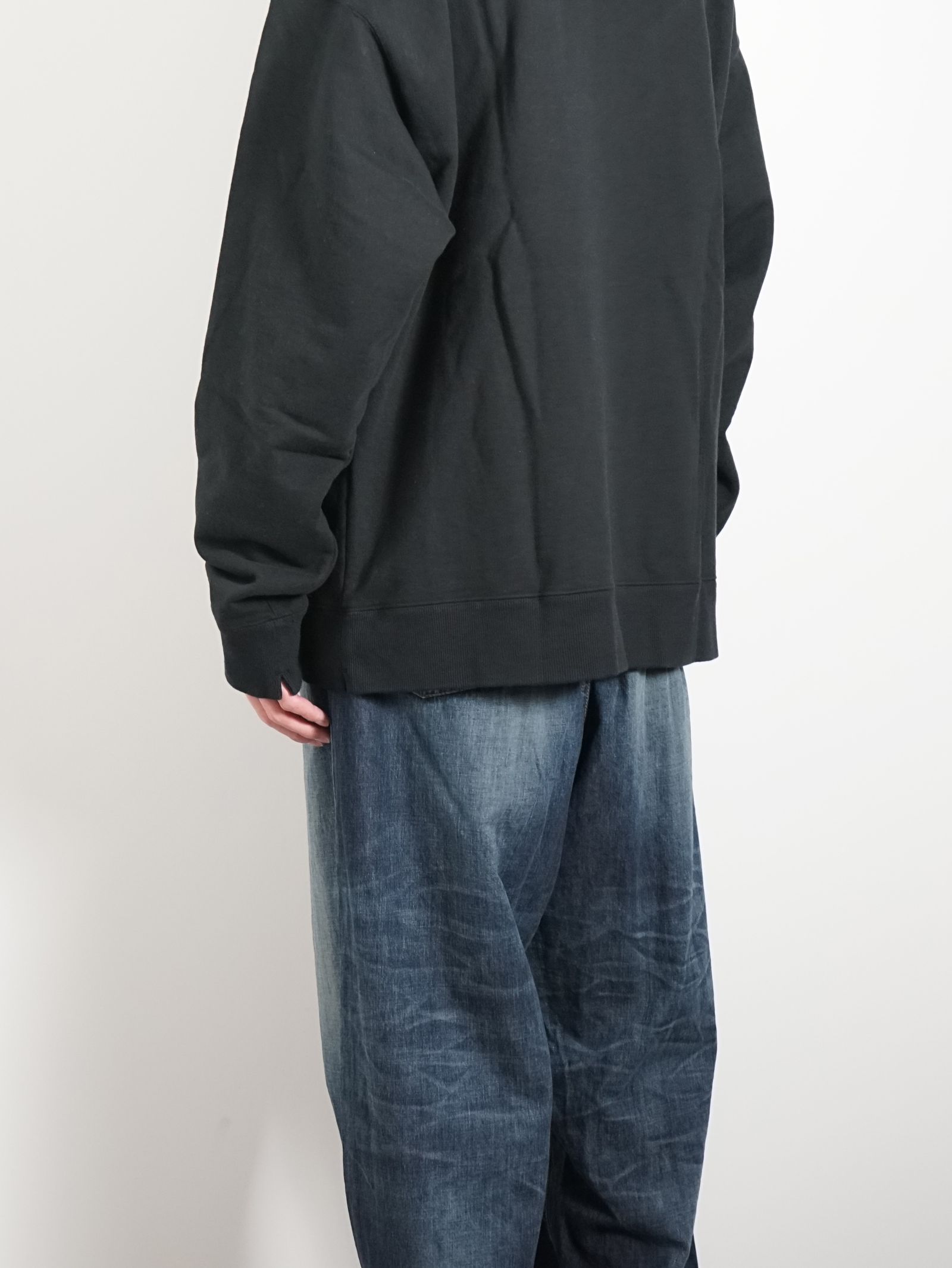 スマイリーフェイス プリンテッドフーディー - Smily Face Printed Hoodie - BLACK