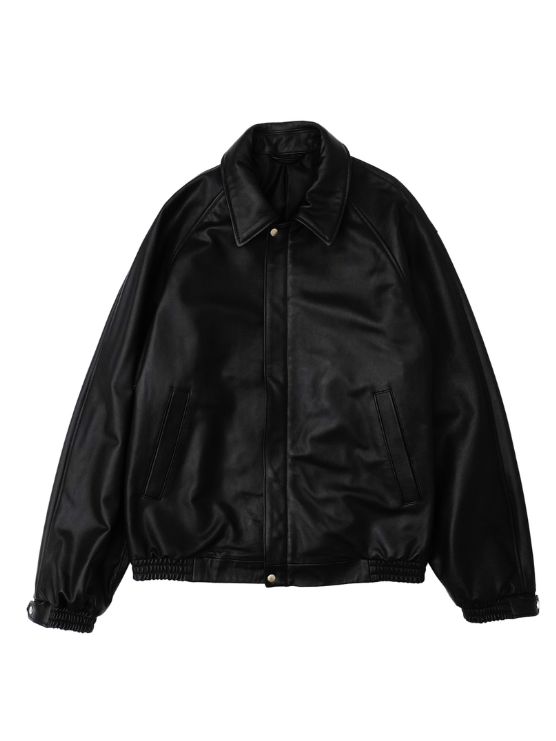 レザードリズラーブルゾン -  LEATHER DRIZZLER JACKET - BLACK