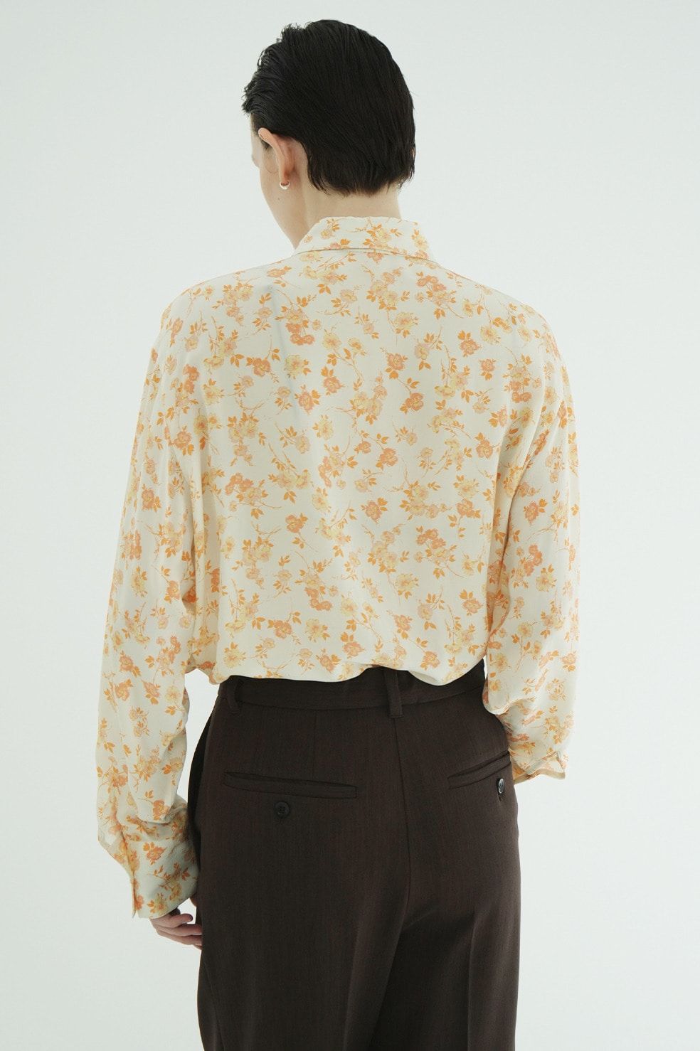 マーブルフラワーシャツ -  MABEL FLOWER SHIRT (ORANGE)