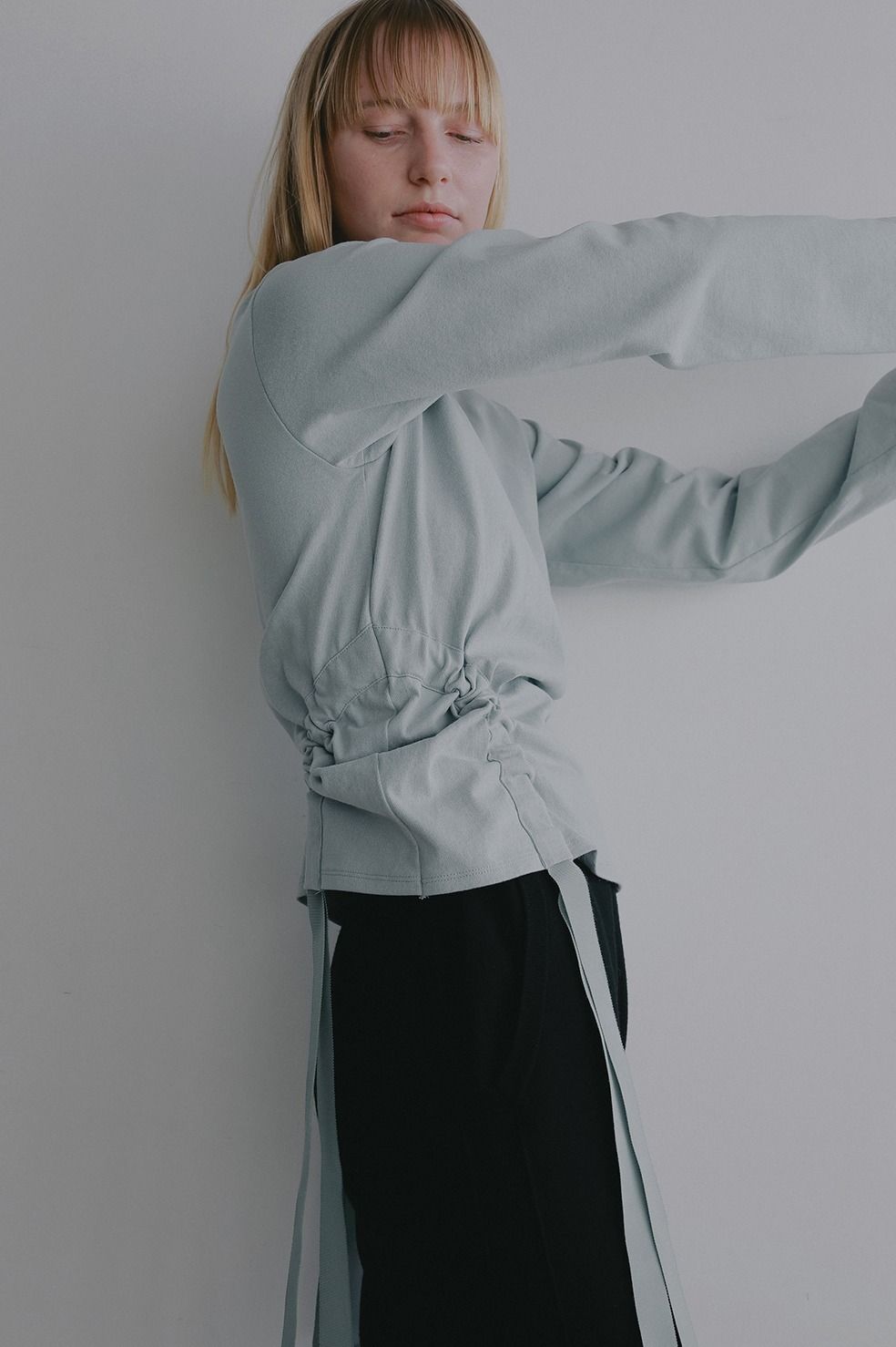 サイドリボントップス - SIDE RIBBON CUT TOPS (MINT)