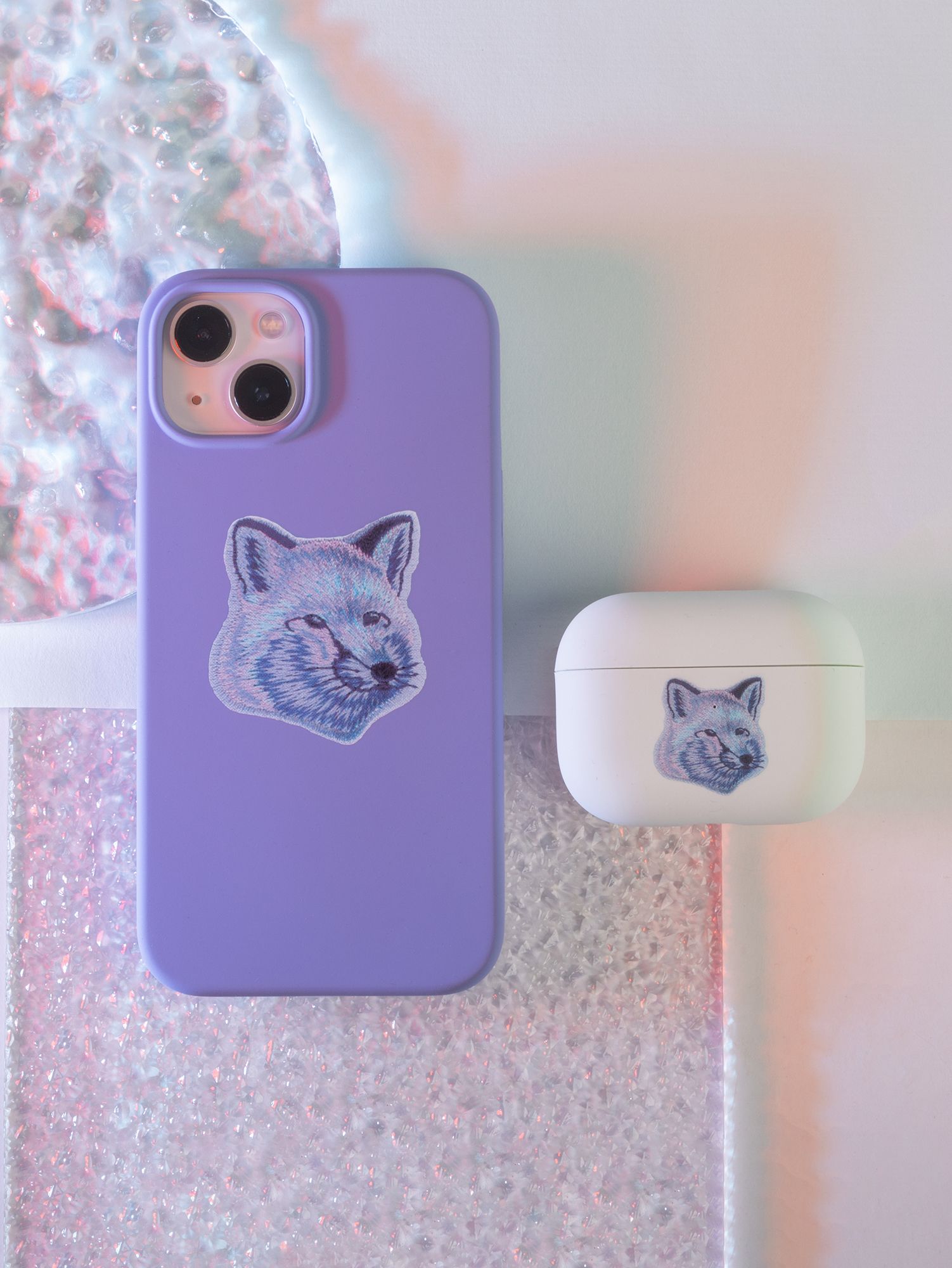 【IPHONE13 PRO】 COOL TONE FOX HEAD FOR - Blue