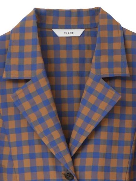 ギンガム チェック ドーム スリーブ シャツ - GINGHAM CHECK DOME SLEEVE SHIRT - MIX