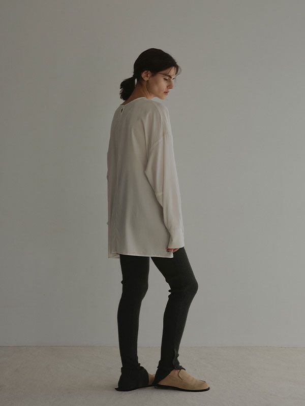 クルーネックオーバーサイズプルオーバー (OFF WHITE)