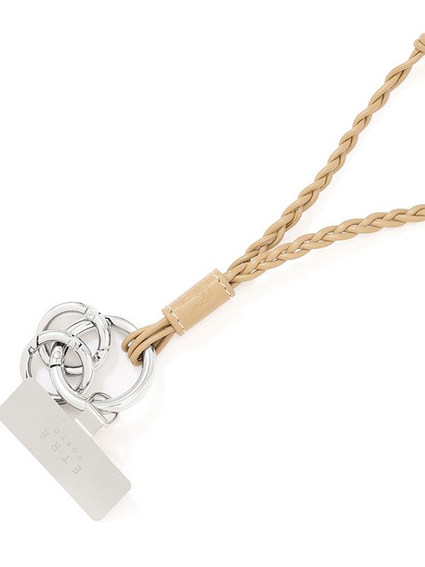 レザーコードロングマルチストラップ (BEIGE)