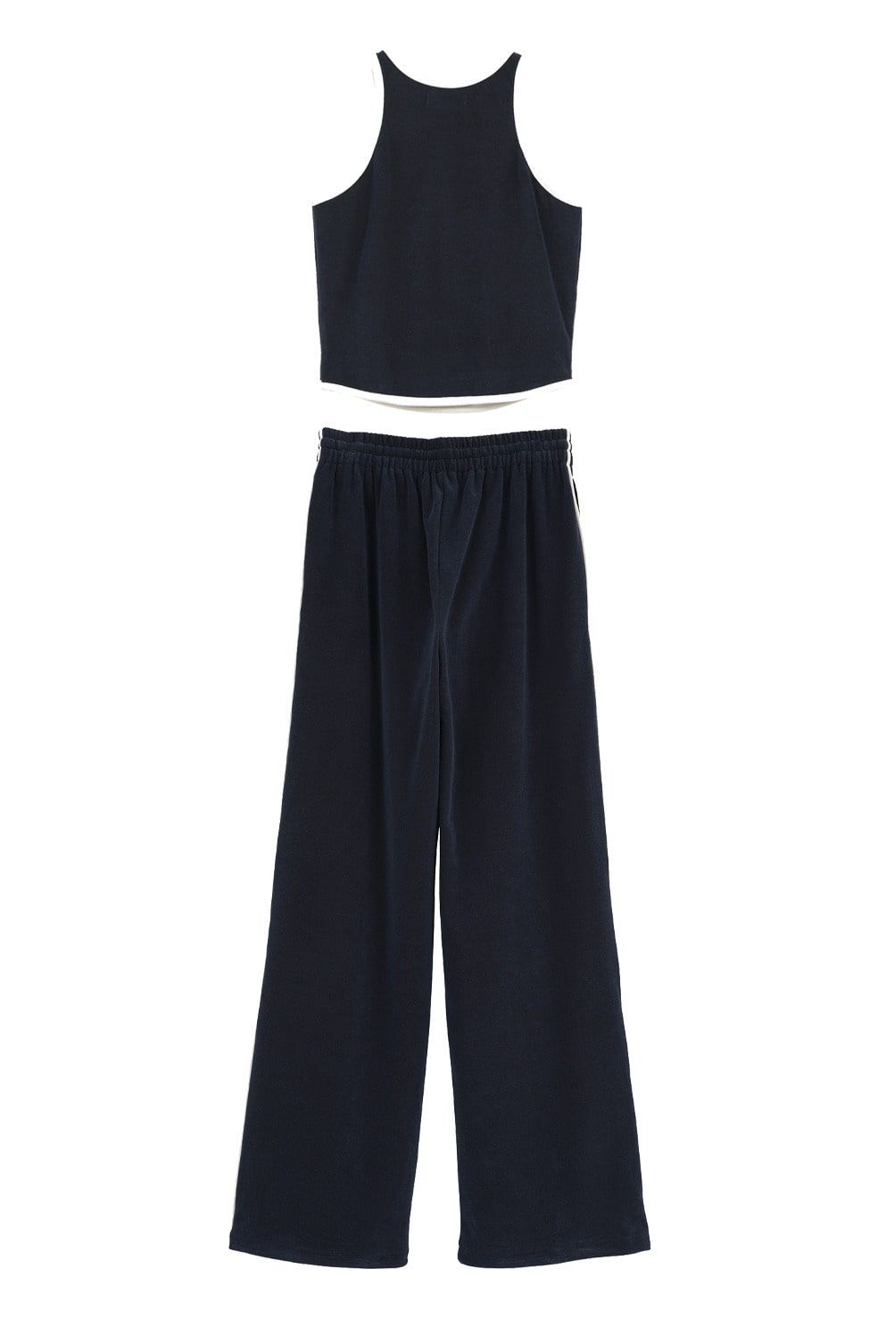 パイルセットアップ - PILE CONTRAST LINE SET UP (NAVY)