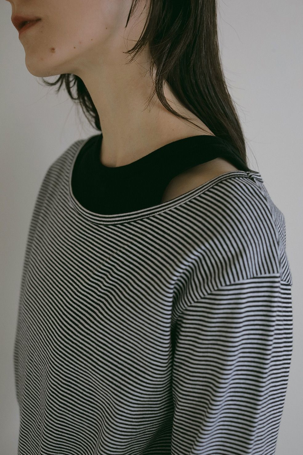 レイヤードカットソー  -   LAYER BORDER CUT TOPS