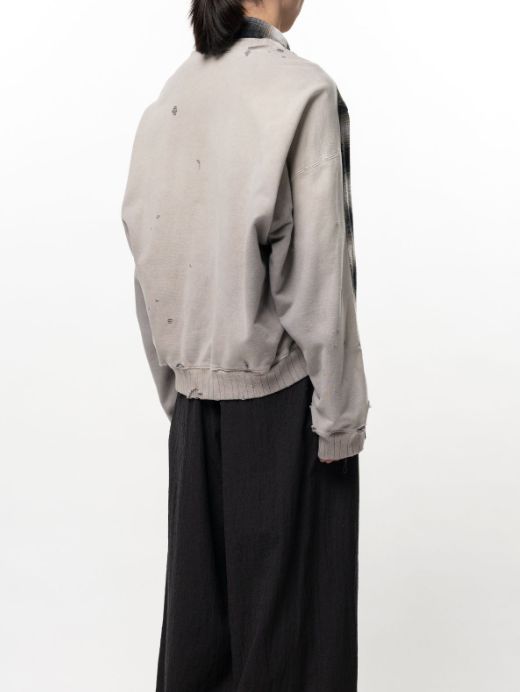 コンバインド スウェットシャツ - COMBINED SH×SWT (BLACK×WHITE)