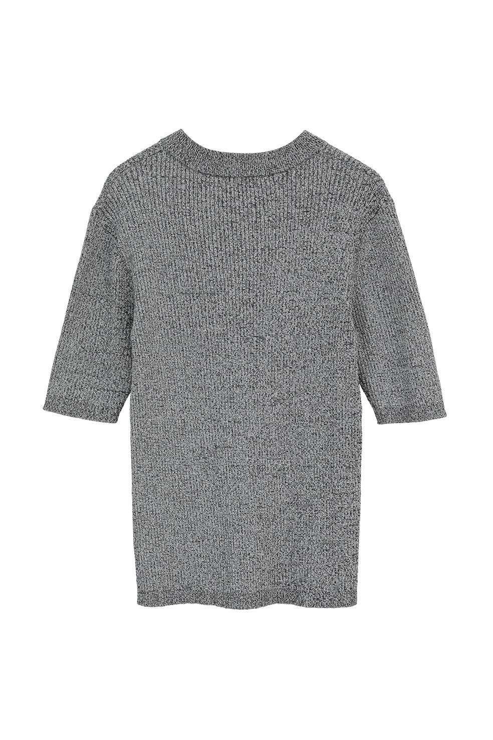 ハイネック 半袖リブニットトップス - H/N HALF SLEEVE RIB KNIT TOPS (MIX)