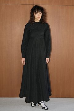 ジャガードワンピース  - 2WAY JAQUARD ONEPIECE - BLACK