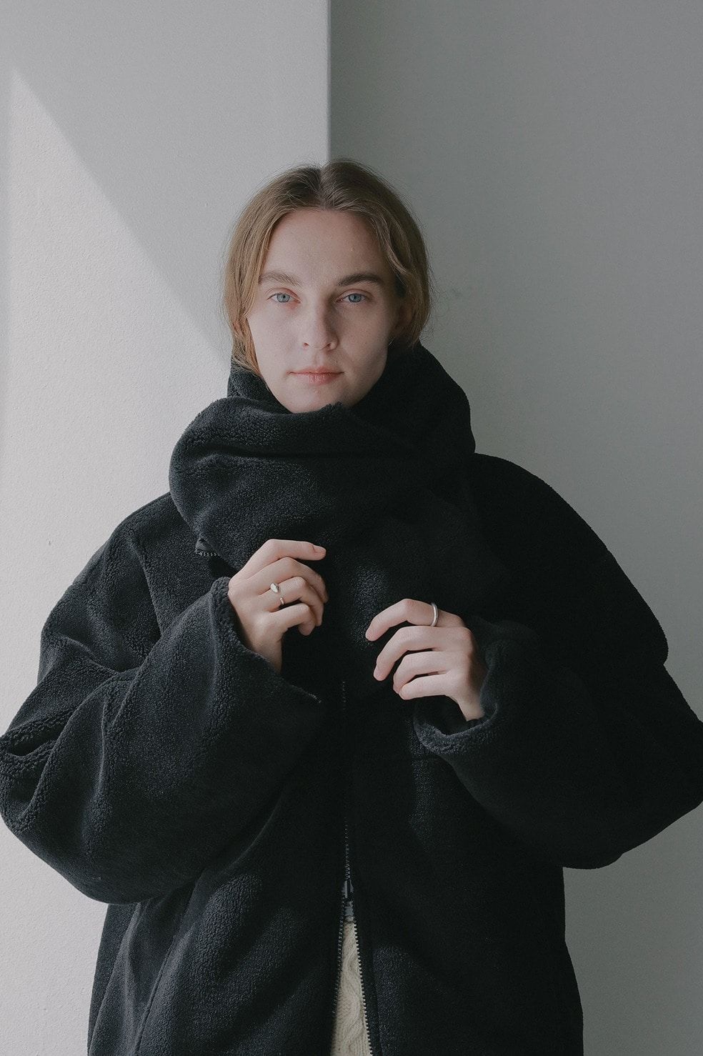 【TAION×MANOF】リバーシブルダウンマフラー - REVERSIBLE DOWN MUFFLER - BLACK